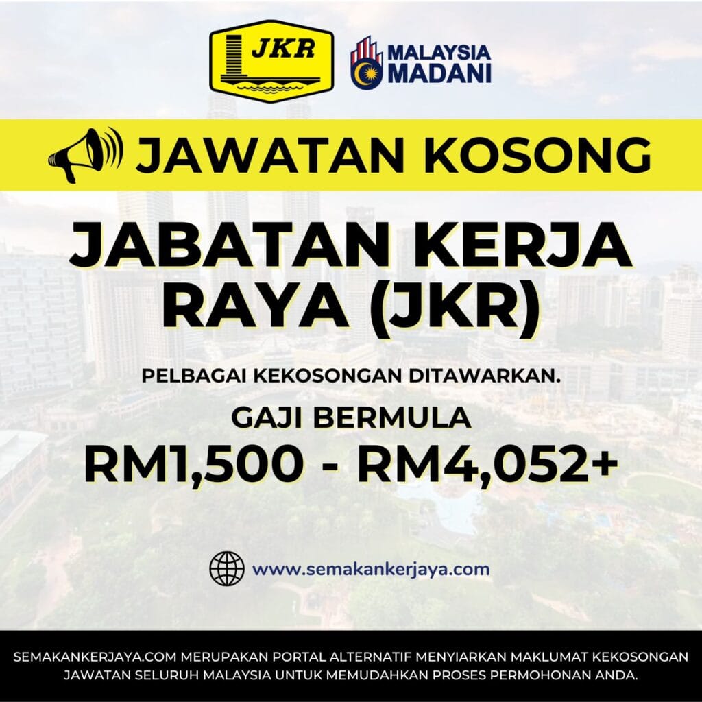 Jawatan Kosong Jabatan Kerja Raya Jkr Gaji Rm Rm