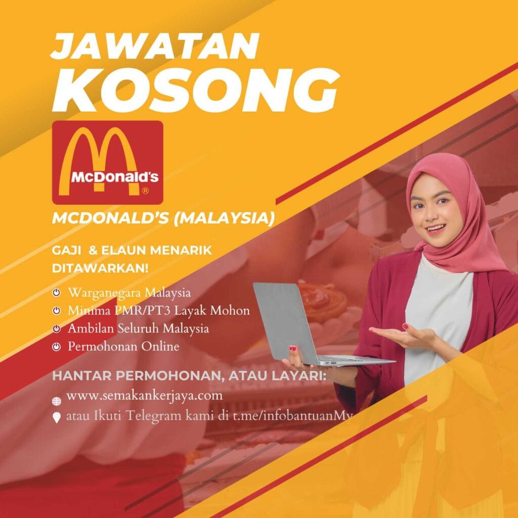 Jawatan Kosong Mcdonals Malaysia September Oktober Gaji Rm Rm