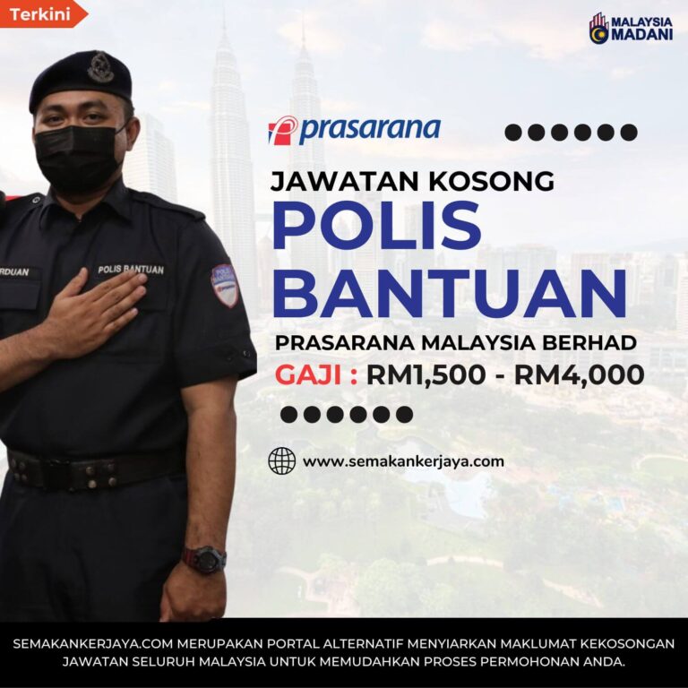 Jawatan Kosong Polis Bantuan~Minima SPM Layak Mohon - Semakan Kerjaya