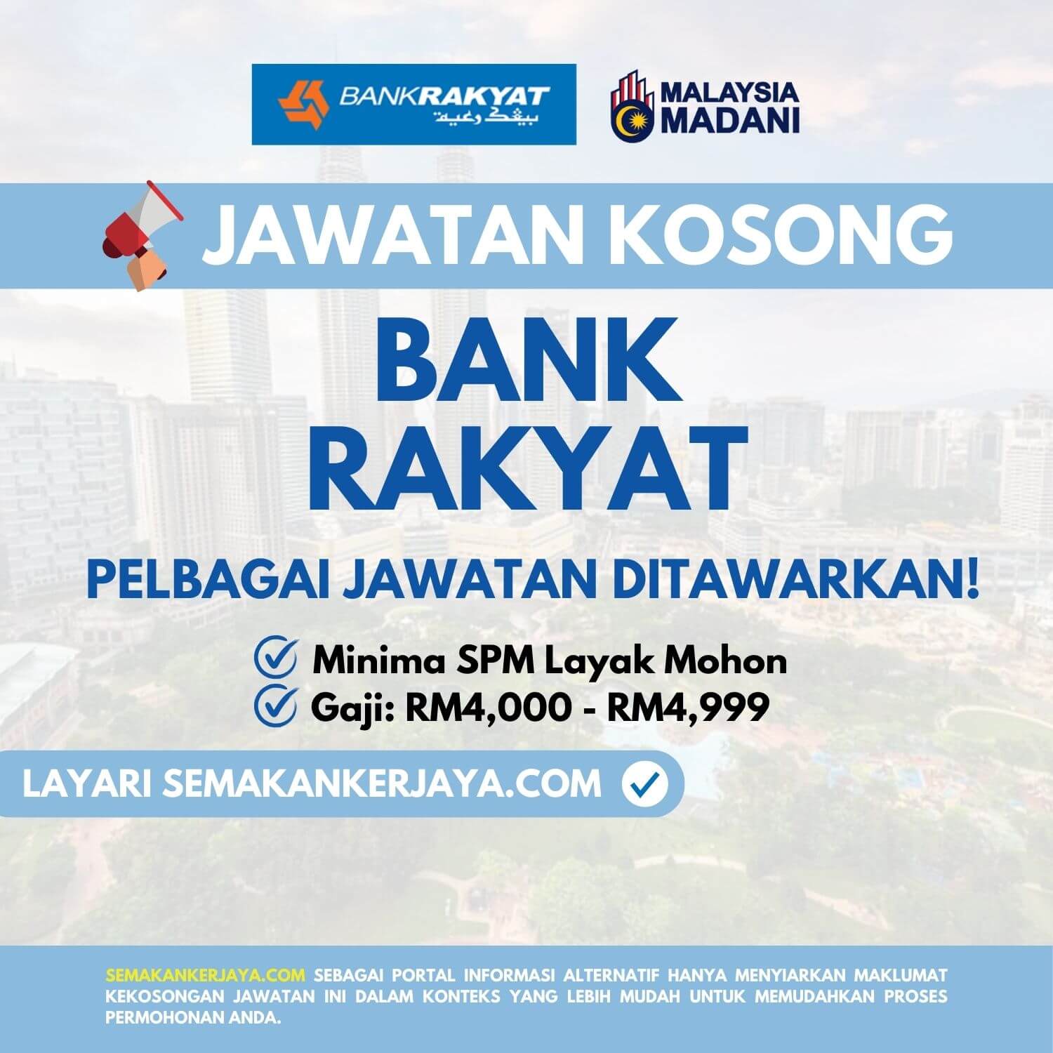 Jawatan Kosong Bank Rakyat Malaysia