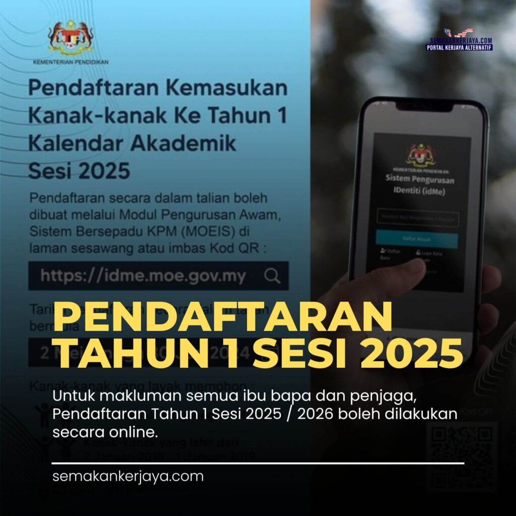 Kpm 2025 Pendaftaran Tahun 1 Sesi 2025 Semakankerjaya 1578